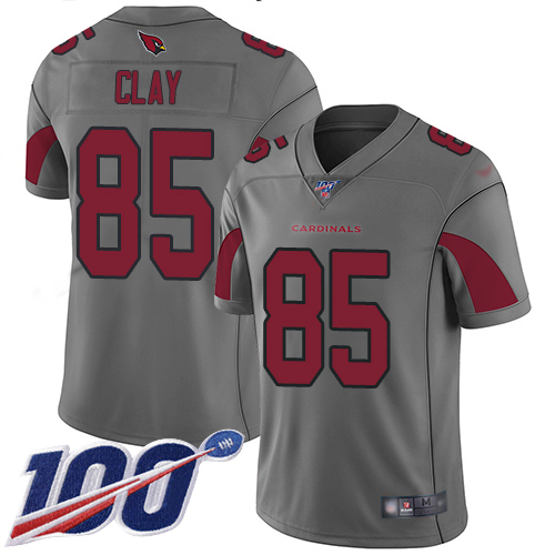 Arizona Cardinals Limited Silver Men Charles Clay Jersey NFL Football #85 100th Season Inverted Legend
